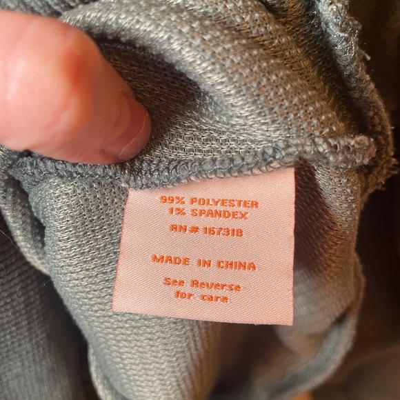 Negative Space Unisex Long Sleeve Ribbed Pull-Over Hoodie, Size Medium Green - Picture 7 of 7